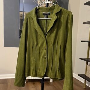 Requirements Olive Green Women's suede like Jacket